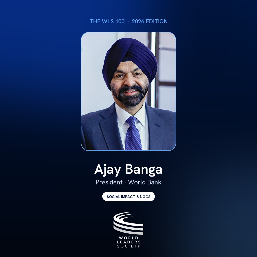 WLS 100 badge · Ajay Banga