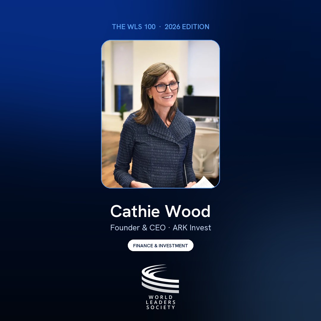 WLS 100 badge · Cathie Wood