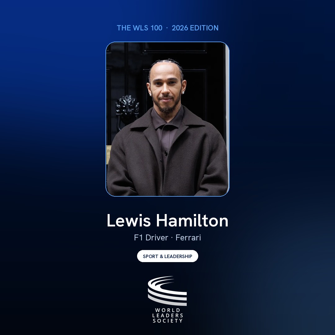 WLS 100 badge · Lewis Hamilton