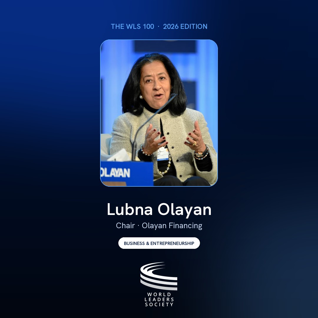 WLS 100 badge · Lubna Olayan
