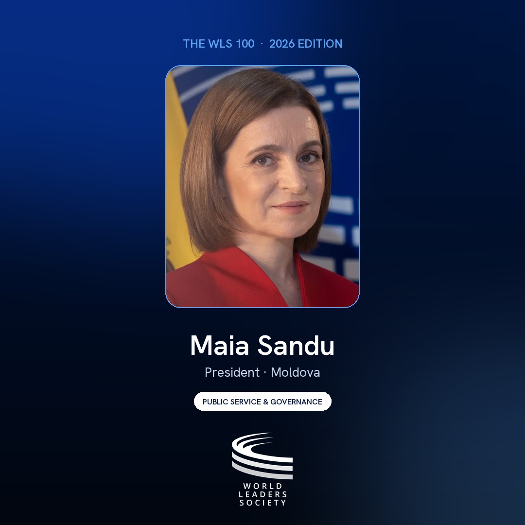 WLS 100 badge · Maia Sandu