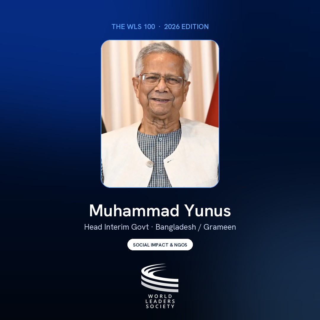 WLS 100 badge · Muhammad Yunus
