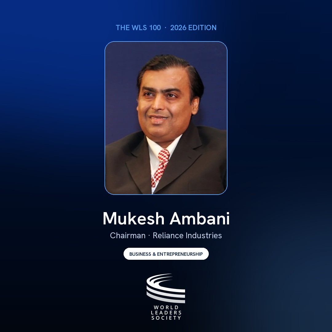 WLS 100 badge · Mukesh Ambani