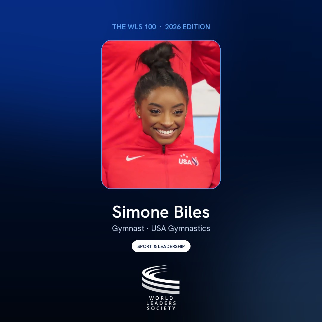 WLS 100 badge · Simone Biles