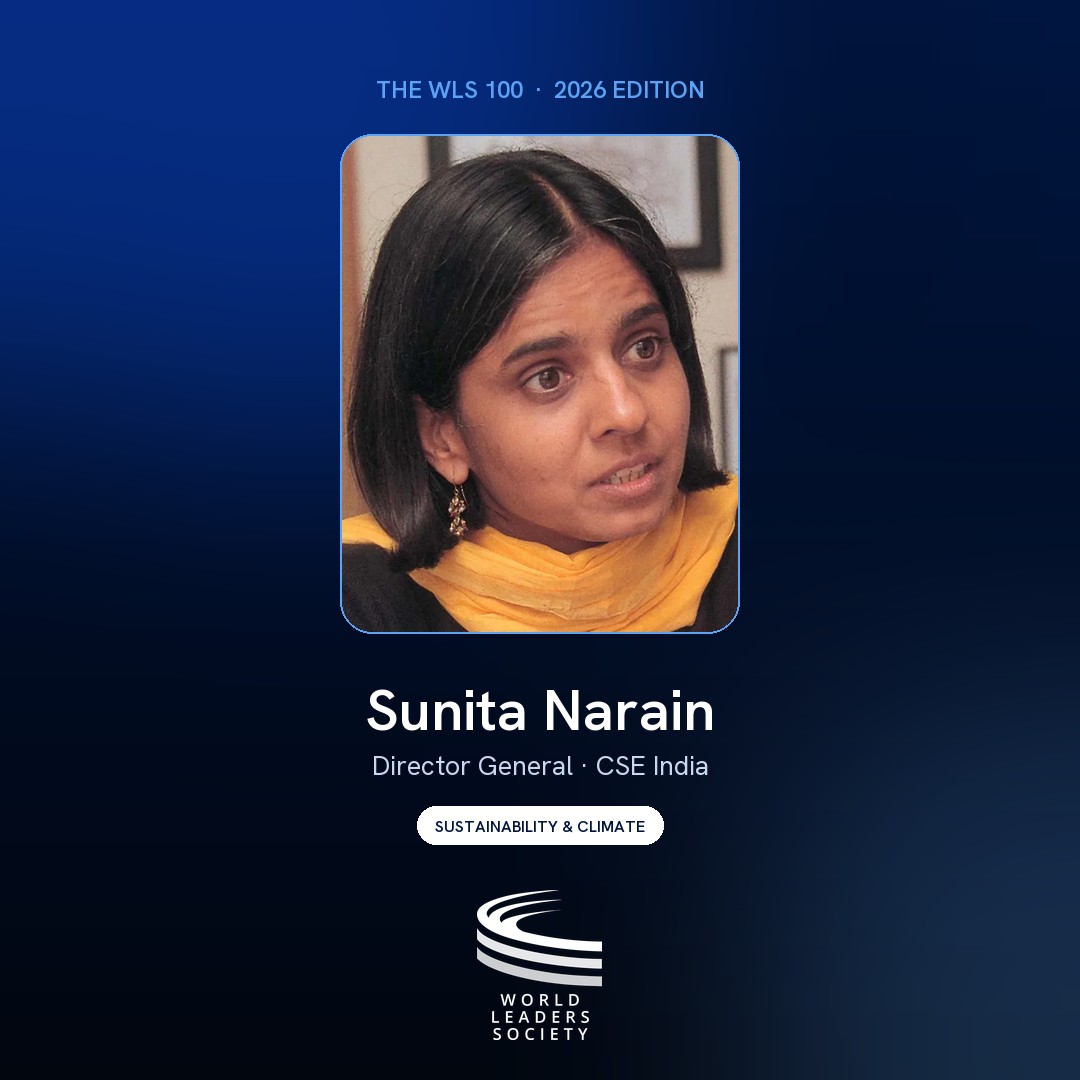 WLS 100 badge · Sunita Narain